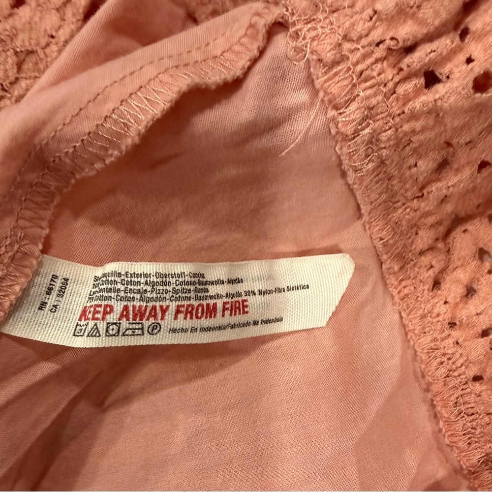 Free People Peach Ruffle Detail Top - Picture 7 of 7